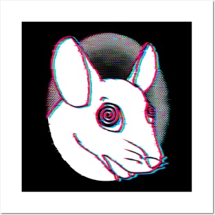 Tripped Out Rat (Glitched Version) Posters and Art